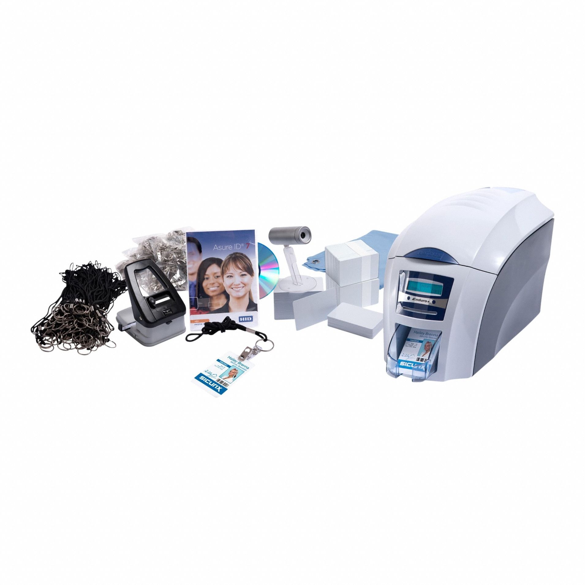 ID Card Printer: Single-Sided Printer, Supports CR79/CR80 Card Format, 30 mil Card Thick