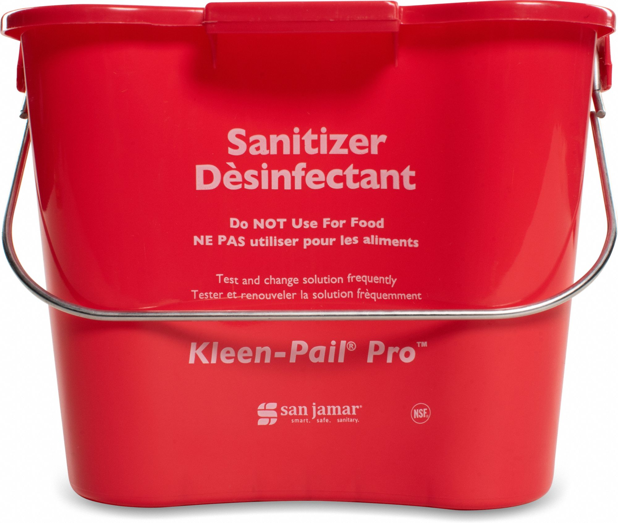 Bucket: 3/4 gal Capacity, 6 3/4 in Overall Wd, 6 in Overall Ht, Polypropylene, Graduated