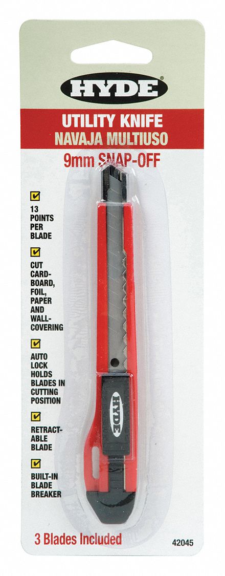 Snap-Off Utility Knife, 9mm Width