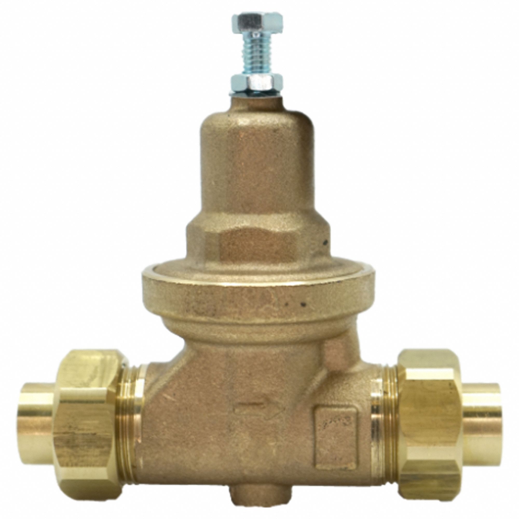 Water Pressure Reducing Valve: NPT x NPT, 2 in Pipe Size, Bronze, 25 psig to 75 psig