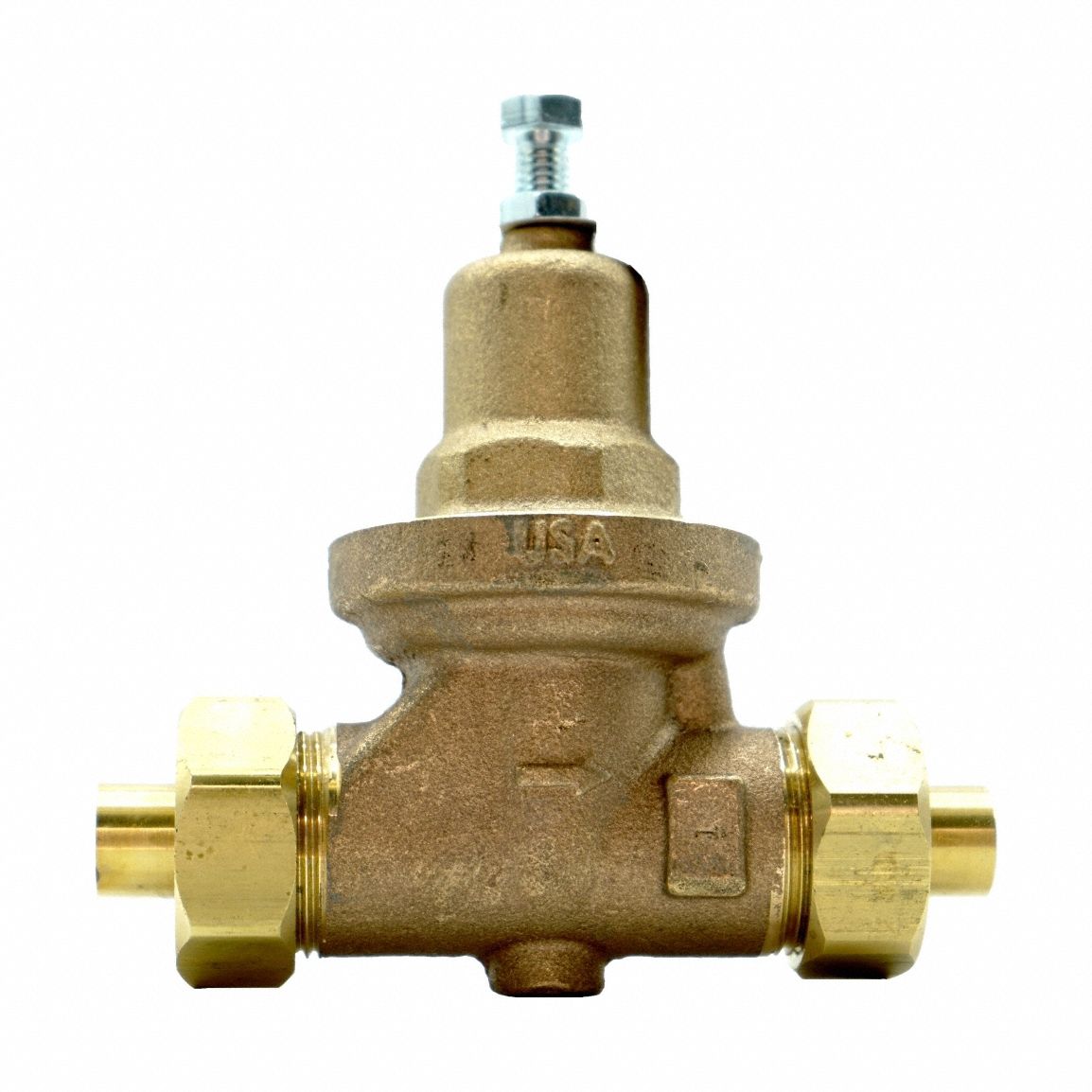 APOLLO Water Pressure Reducing Valve: Solder x Solder, 1 1/4 in Pipe Size,  Bronze, Solder x Solder