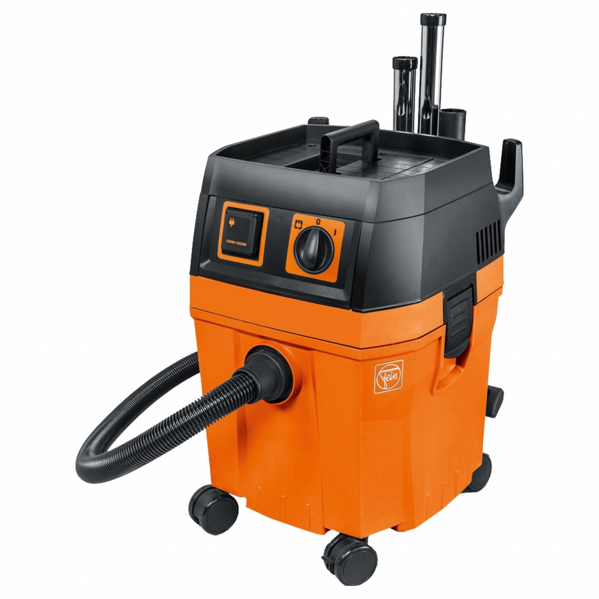 Shop Vacuum Cleaner: HEPA, Dry/Wet, 8 2/5 gal Tank, 151 cfm Air Flow, 1 1/4 in Hose Dia