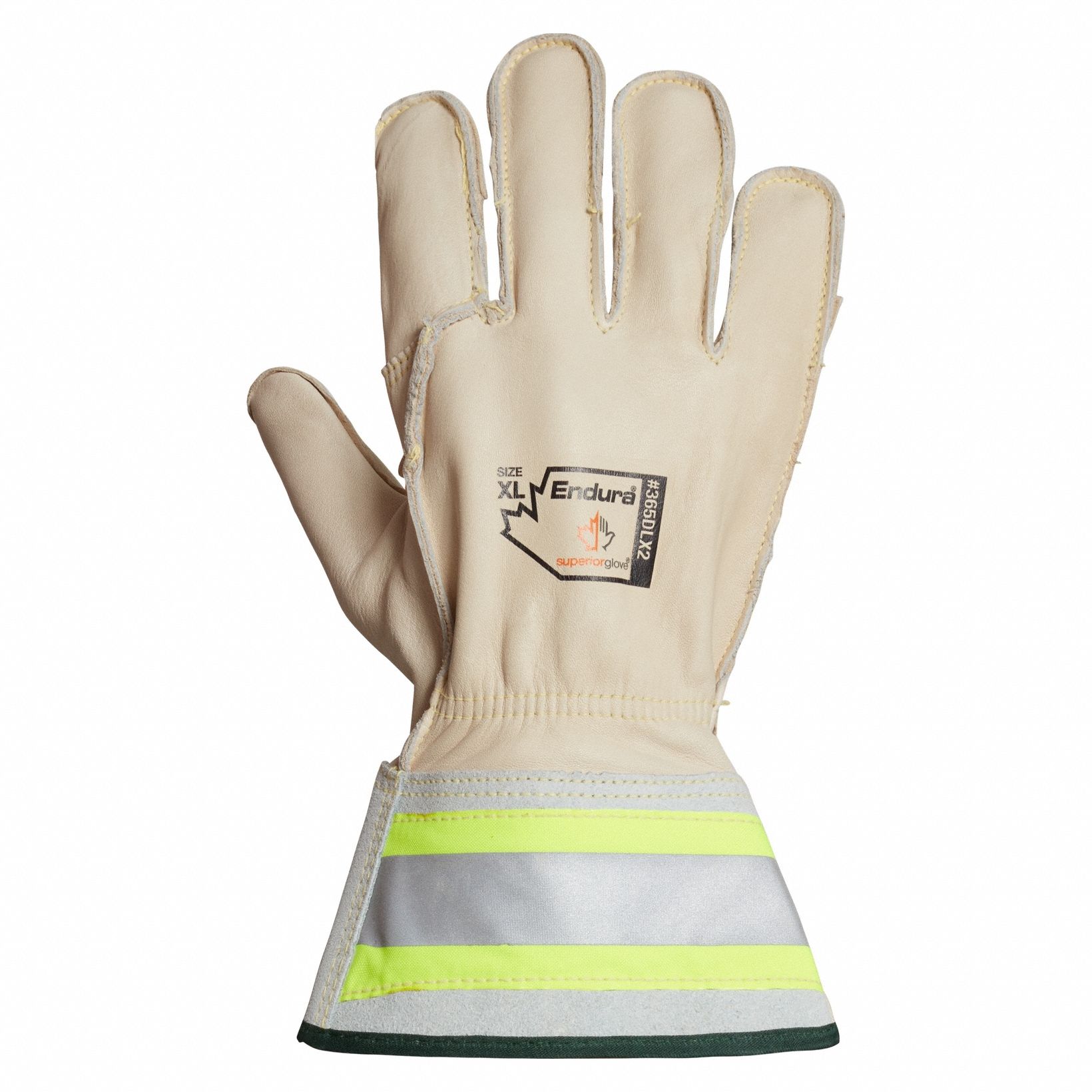 ENDURA 365DLX2L Gloves,White,L Glove Size,PR PK 5