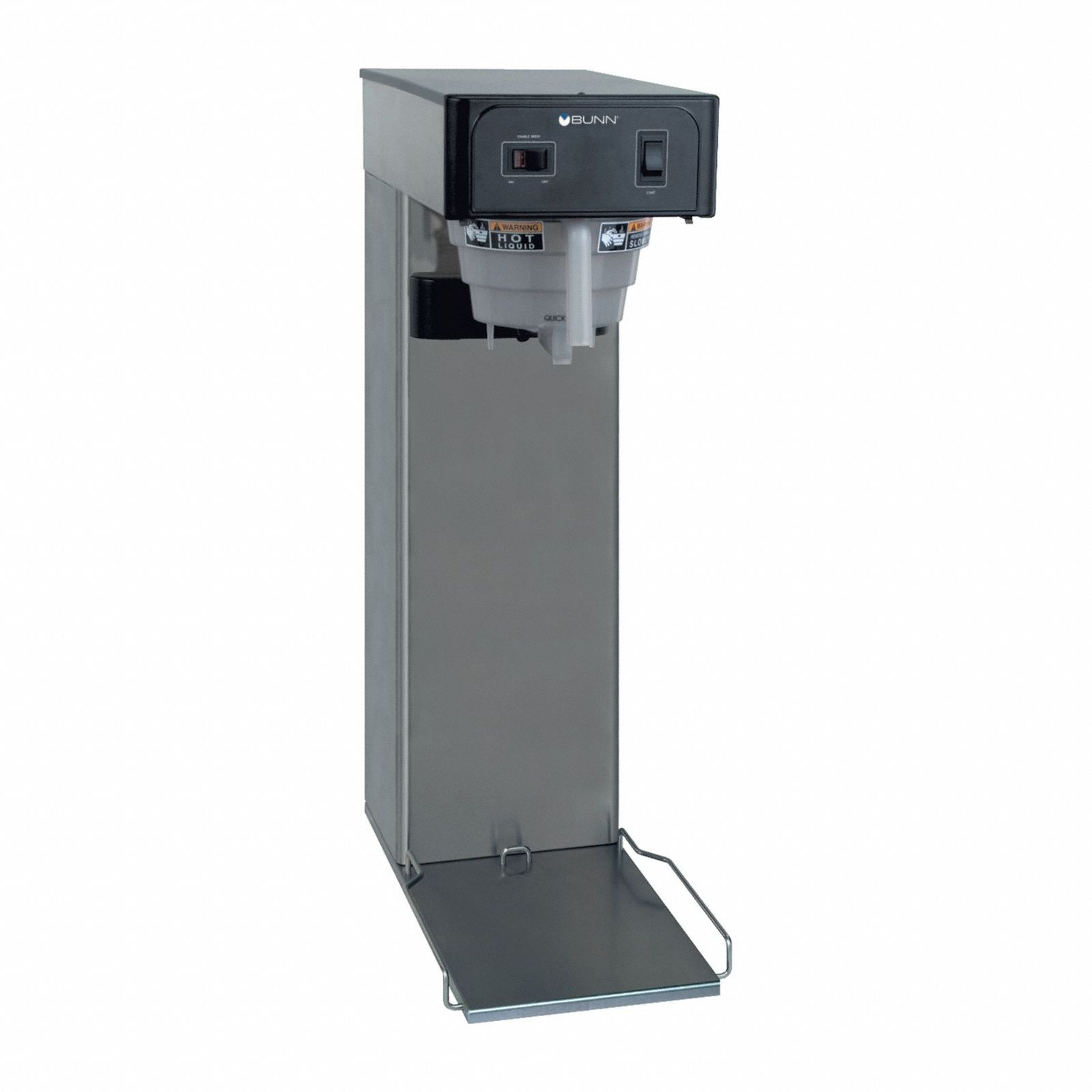 Tea Brewer: 3 gal Capacity, Plumbing Required, 1 Dispensers, 22 1/2 in Overall Dp