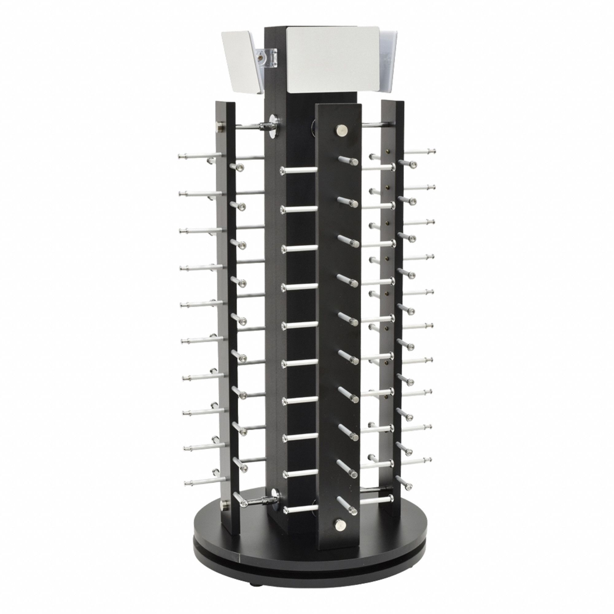 Spinner Display Wood, Aluminum