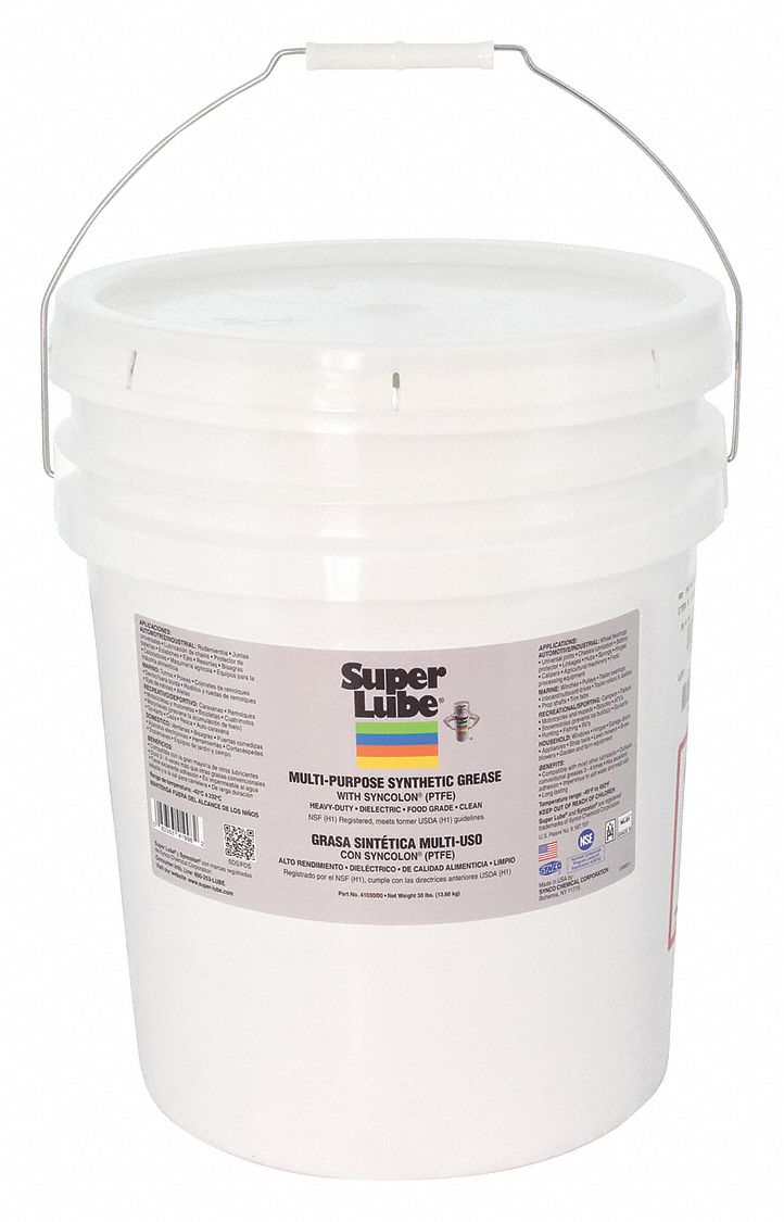 SUPER LUBE, Multipurpose Grease,PTFE,30 lb.,NLGI 00 - 367D76|41030/00 ...