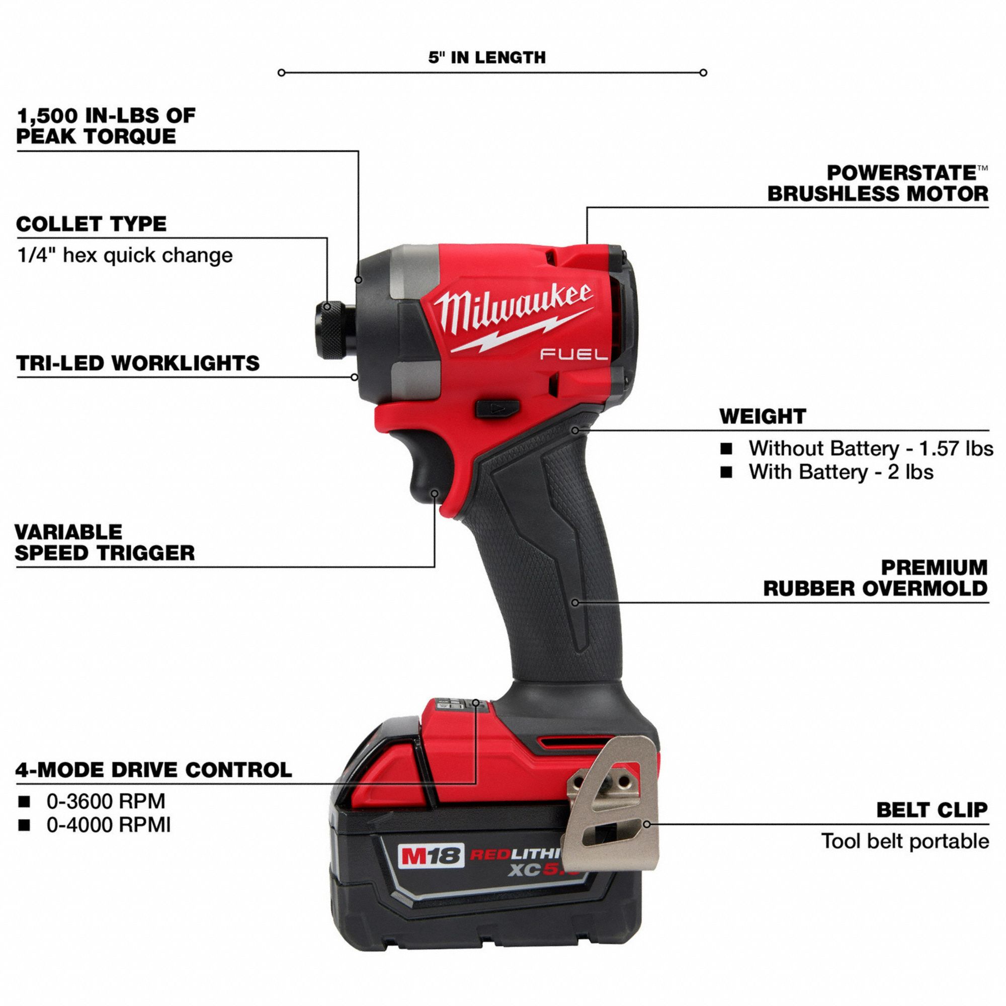 MILWAUKEE Cordless Combination Kit 18V DC Volt, 2 Tools, 1/2 in Hammer