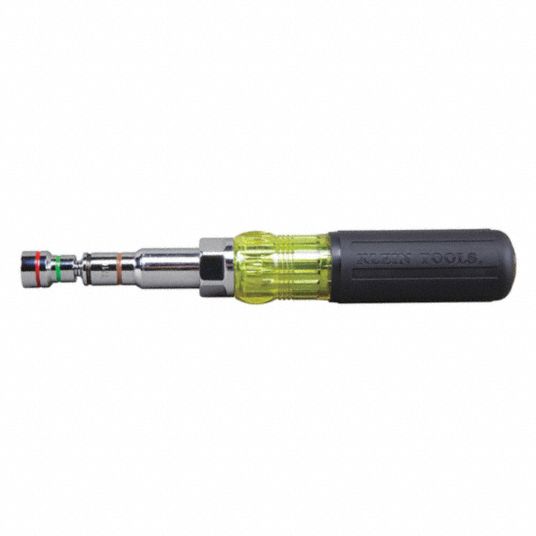 911313-6 Klein Tools Hollow Round Shank Nut Driver: 3/8 in Tip Size, 6 3/4  in Overall Lg, 3 in Bolt Clearance
