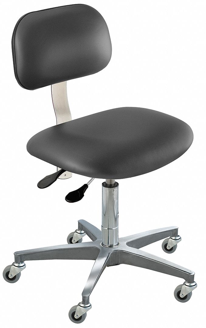 BIOFIT, Vinyl (Antibacterial), 17 in to 22 in, Ergonomic Chair - 36A038 ...