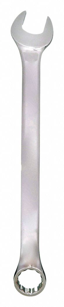 COMBINATION WRENCH, ALLOY STEEL, CHROME, 1 IN HEAD SIZE, 13 1/8 IN OVERALL L, OFFSET