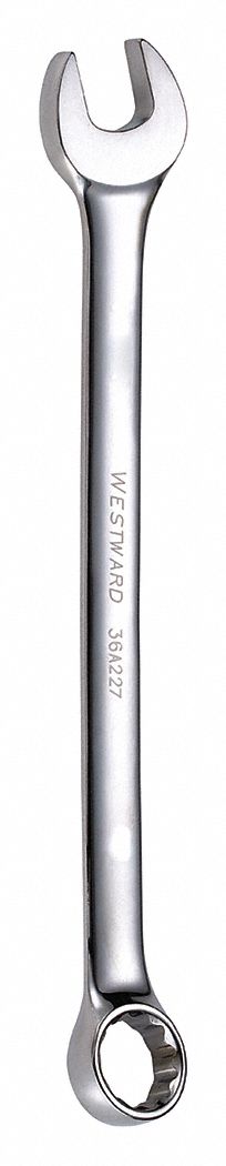 COMBINATION WRENCH, ALLOY STEEL, CHROME, 12 MM HEAD SIZE, 6 3/4 IN OVERALL L, OFFSET