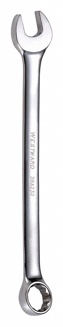 COMBINATION WRENCH, ALLOY STEEL, CHROME, 17 MM HEAD SIZE, 8 7/8 IN OVERALL L, OFFSET