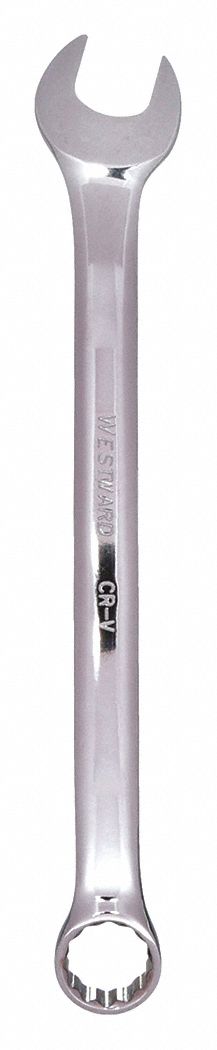 COMBINATION WRENCH, ALLOY STEEL, CHROME, 18 MM HEAD SIZE, 9¼ IN OVERALL L, OFFSET, ANSI
