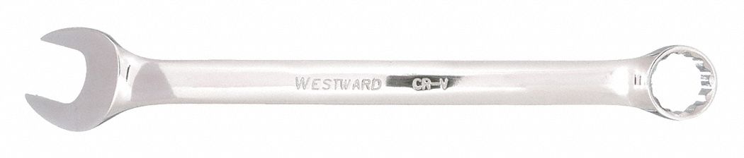 COMBINATION WRENCH, ALLOY STEEL, CHROME, 19 MM HEAD SIZE, 9 3/4 IN OVERALL L, OFFSET