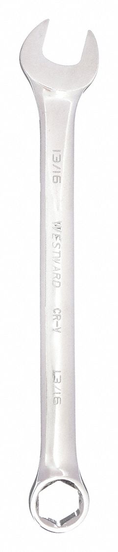 COMBINATION WRENCH, ALLOY STEEL, CHROME, 13/16 IN HEAD SIZE, 10⅝ IN OVERALL L, OFFSET