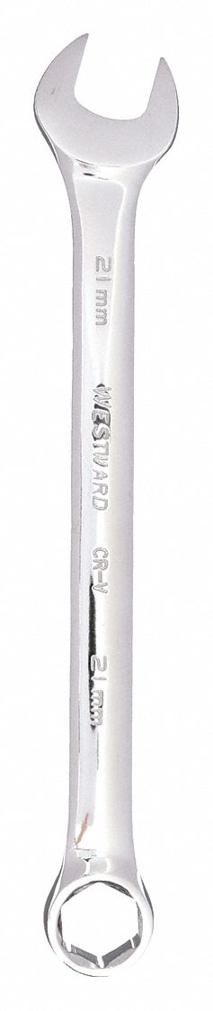 COMBINATION WRENCH, ALLOY STEEL, CHROME, 21 MM HEAD SIZE, 10 5/8 IN OVERALL L, OFFSET