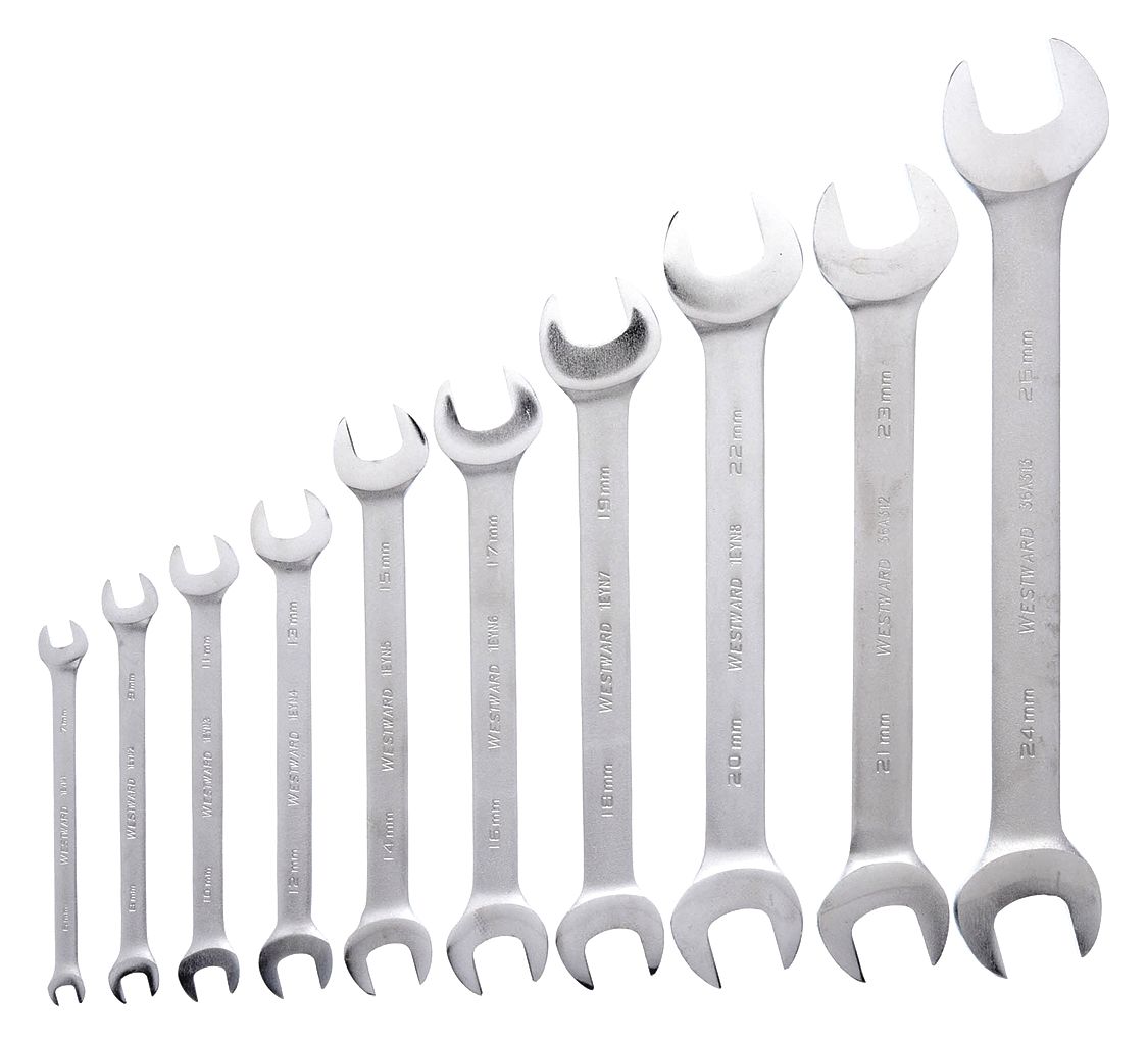 Open End Wrench Set, Satin - Grainger