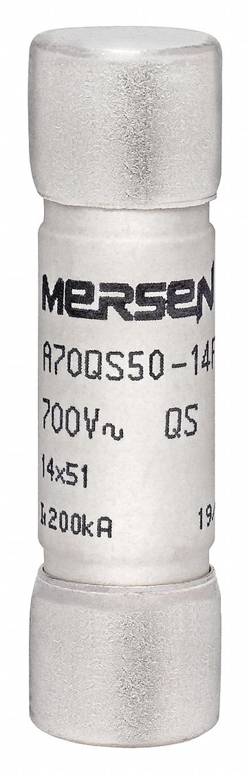 Semiconductor Fuse: A70QS Series, Fast-Acting, 50 A, 690 V AC, 700 V DC DC Volt Rating