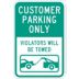 Customer Parking Only Violators Will Be Towed Signs