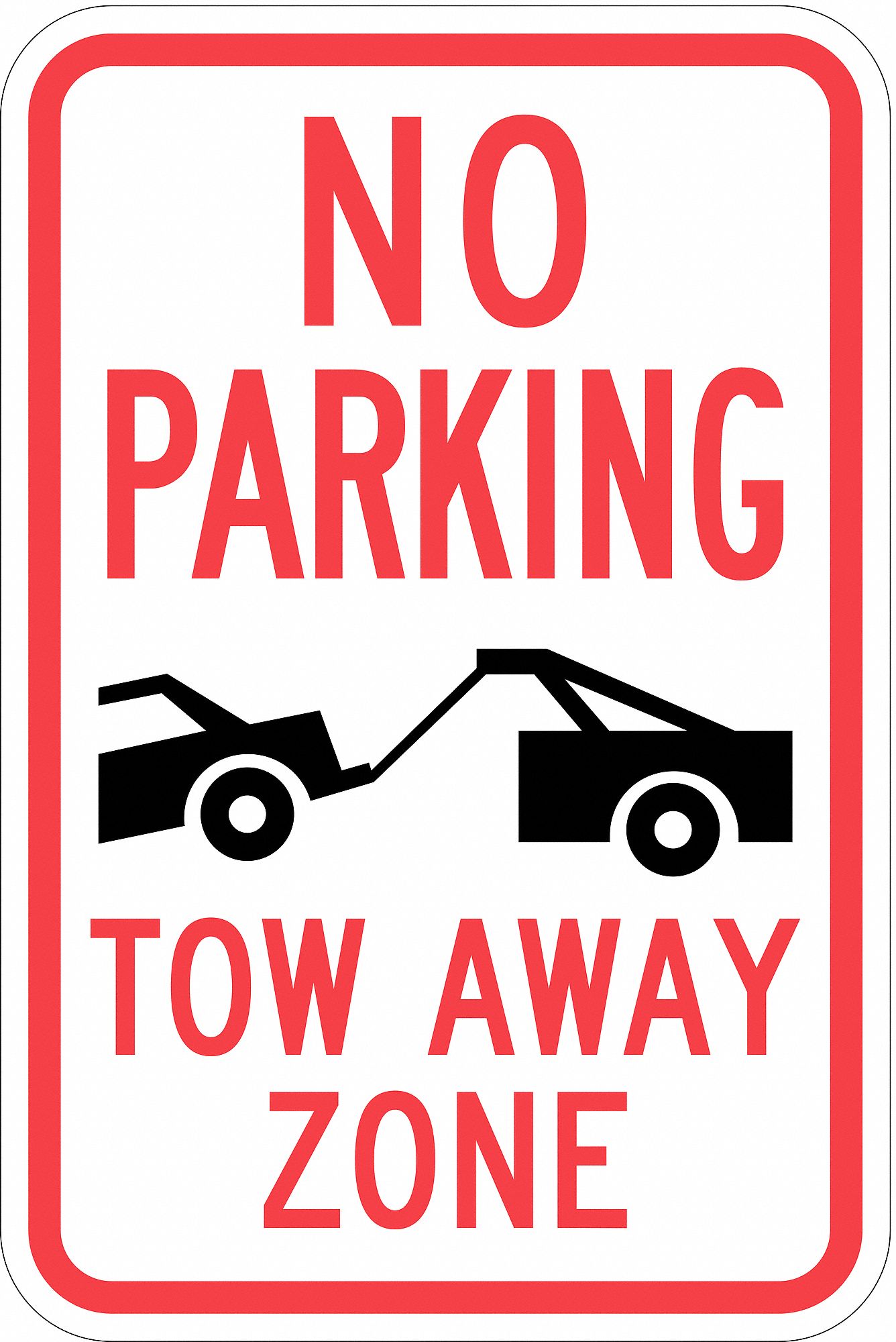 Lyle Tow Zone No Parking Sign Sign Legend No Parking Tow Away Zone 18 In X 12 In 36a840 T1 1052 Eg 12x18 Grainger