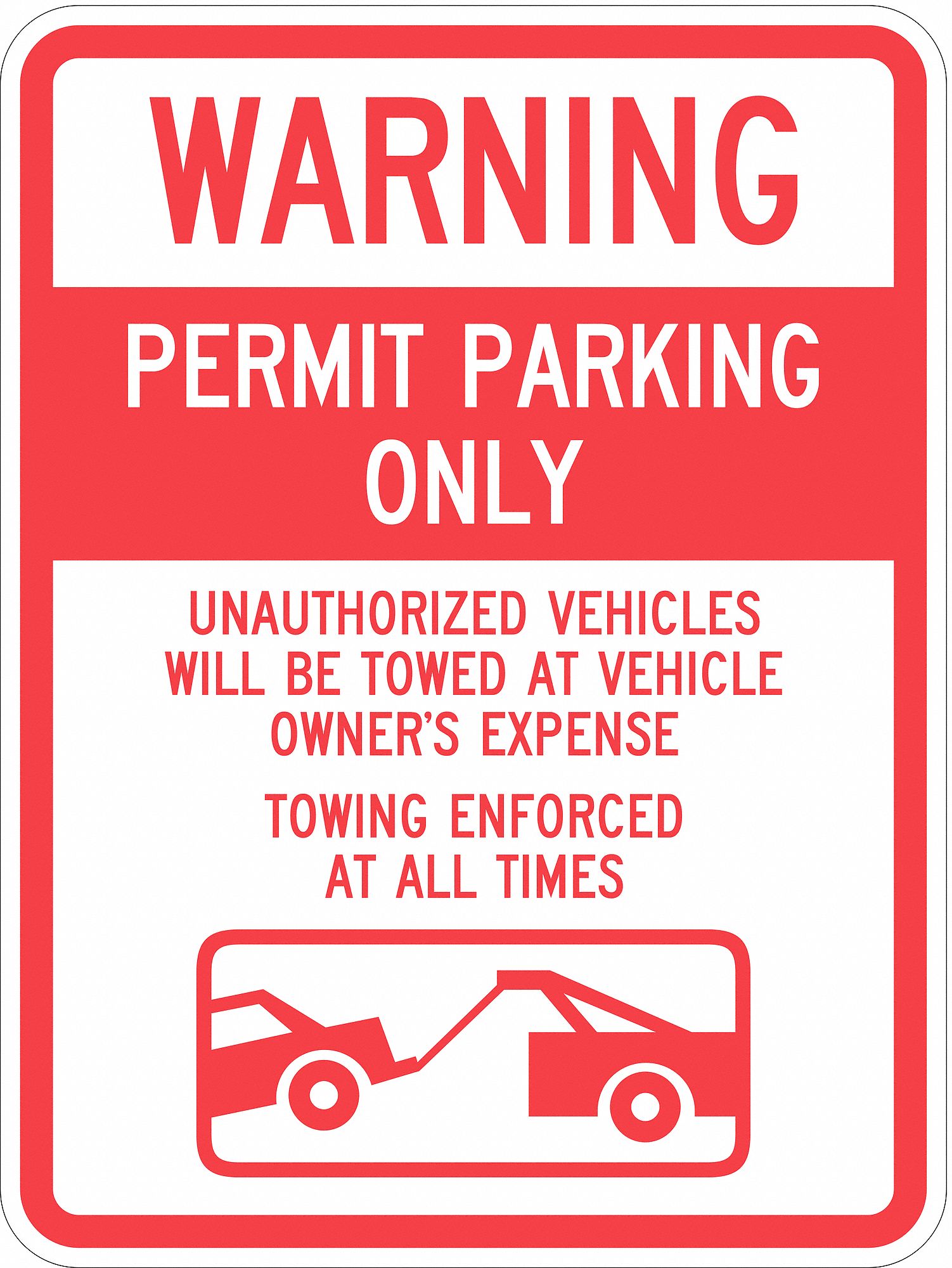 Permit Parking Sign 24 x 18