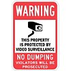 Warning: This Property Protected No Dumping Signs image