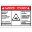 Danger/Peligro: Arc Flash And Shock Hazard Do Not Operate Controls Or Open Covers Without Appropriate Personal Protection Equipment. Failure To Comply May Result In Injury Or Death! Refer To NFPA 70E For Minimum Requirements Signs