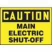 Caution: Main Electric Shut-Off Signs