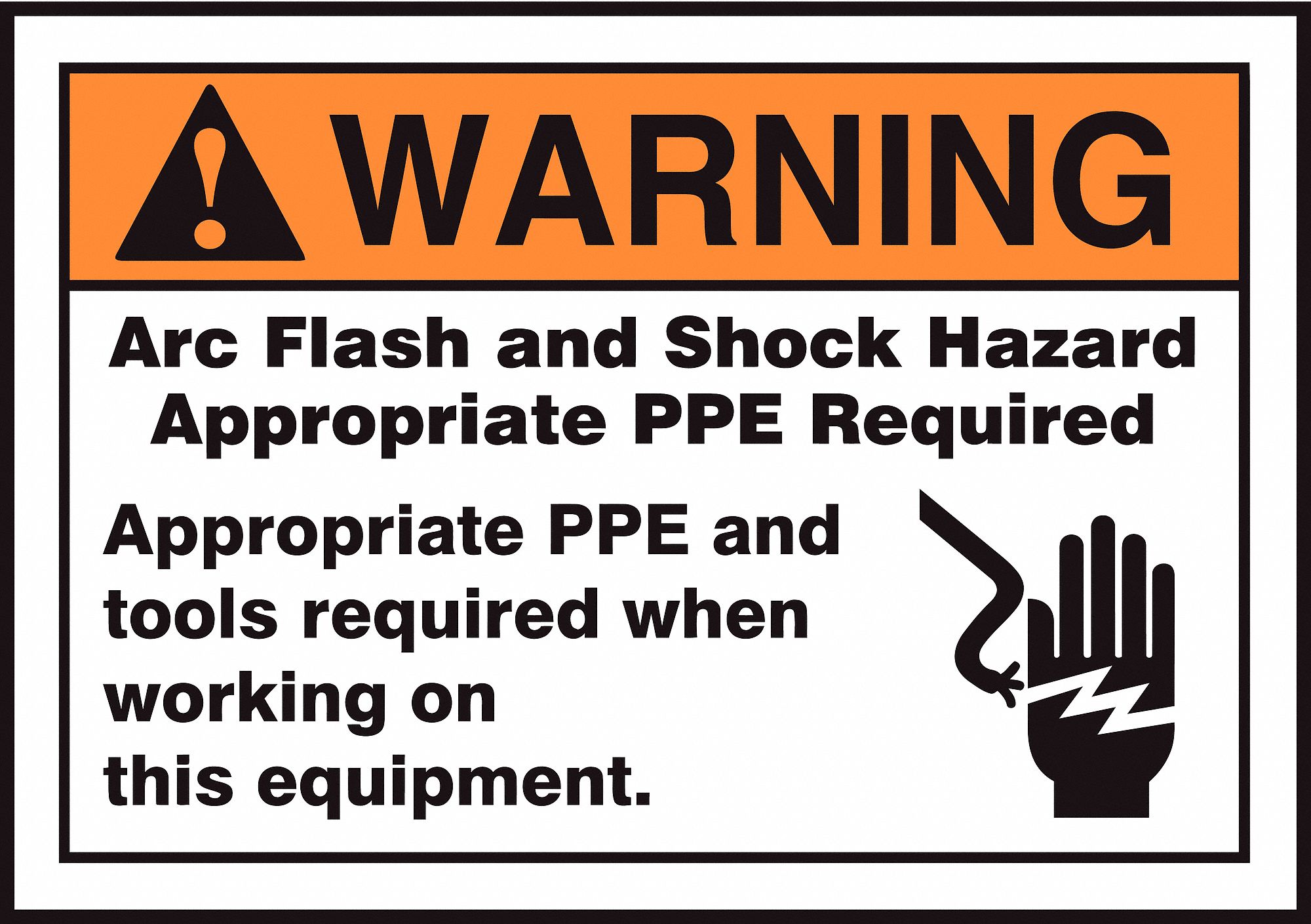 Arc Flash Label: Vinyl, Adhesive Sign Mounting, 3 1/2 in x 5 in Nominal Sign Size, 0.006 in Thick