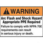 Warning: Arc Flash And Shock Hazard Appropriate PPE Required Failure To Comply With NFPA 70E Requirements Can Result In Serious Injury Or Death Signs