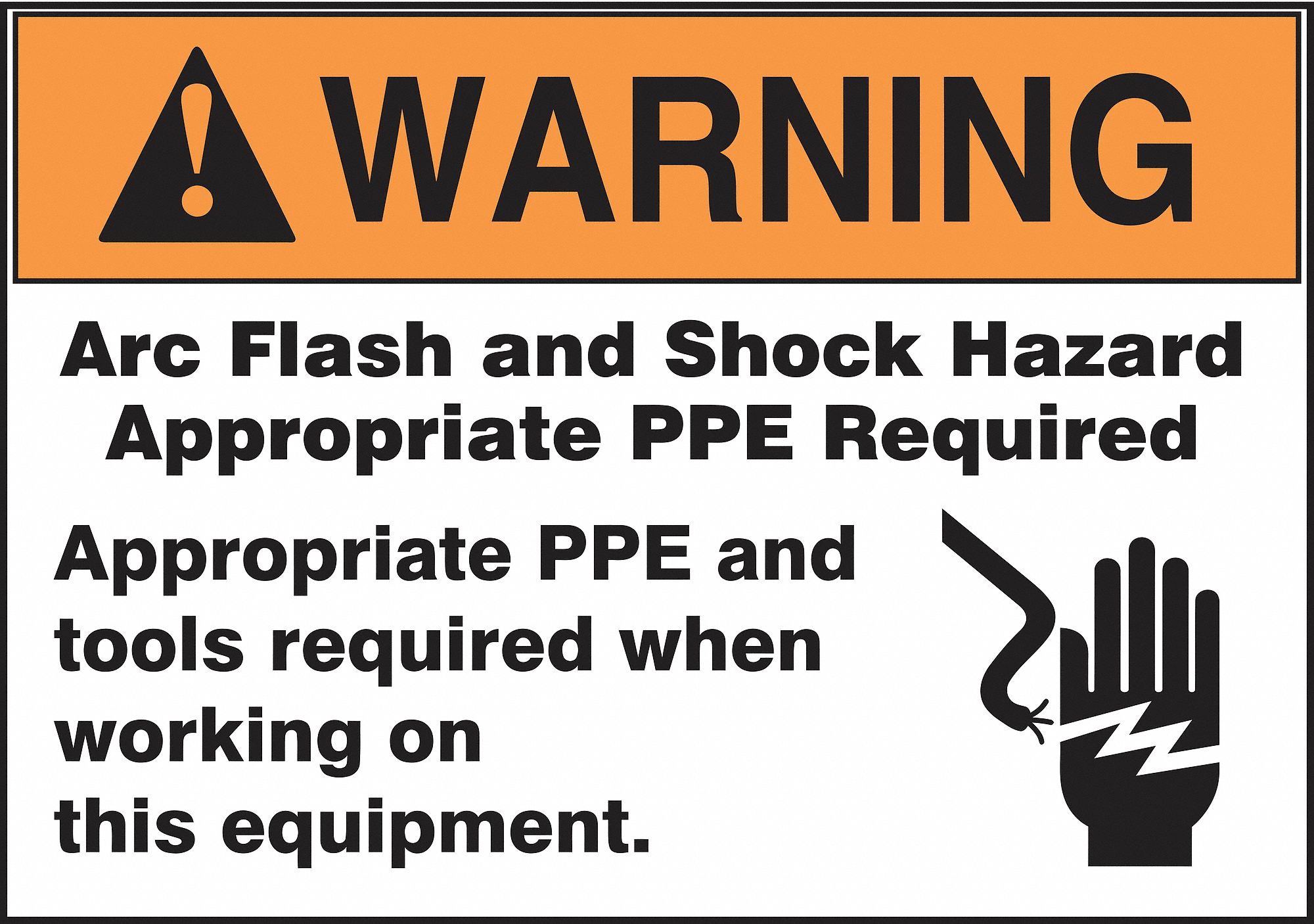 Arc Flash Labels on a Roll: Coated Paper, Adhesive Sign Mounting, Not Retroreflective, Paper, 100 PK