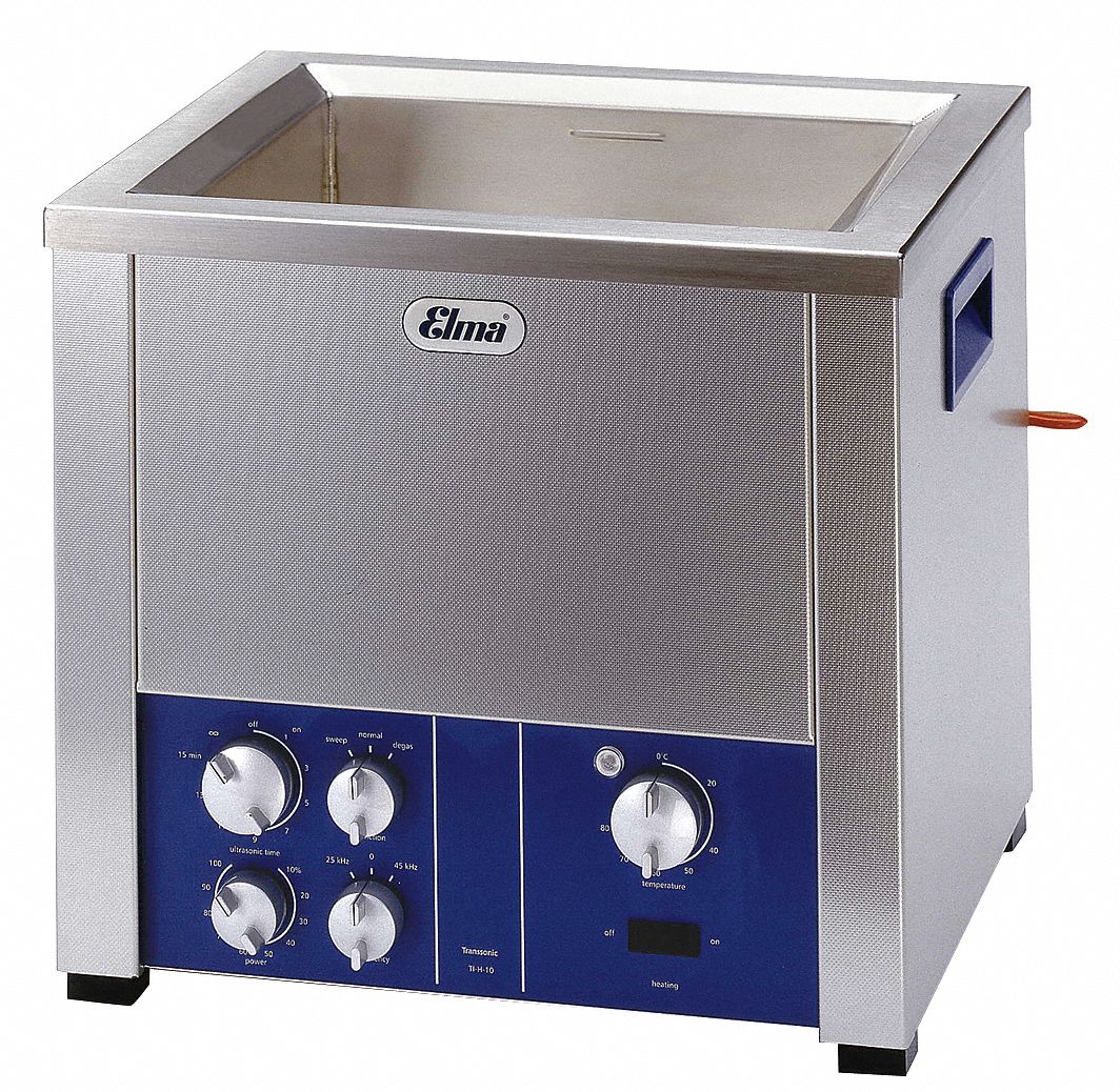 ELMA ULTRASONICS, 2.8 gal Tank Capacity, 9 3/8 in Tank Dp, Ultrasonic