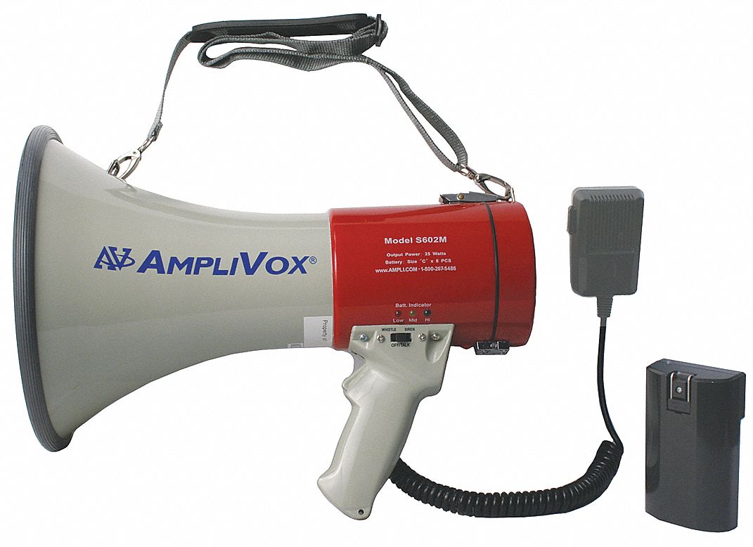 AMPLIVOX SOUND SYSTEMS, 25 W Peak Output Power, 9 in Bell Dia