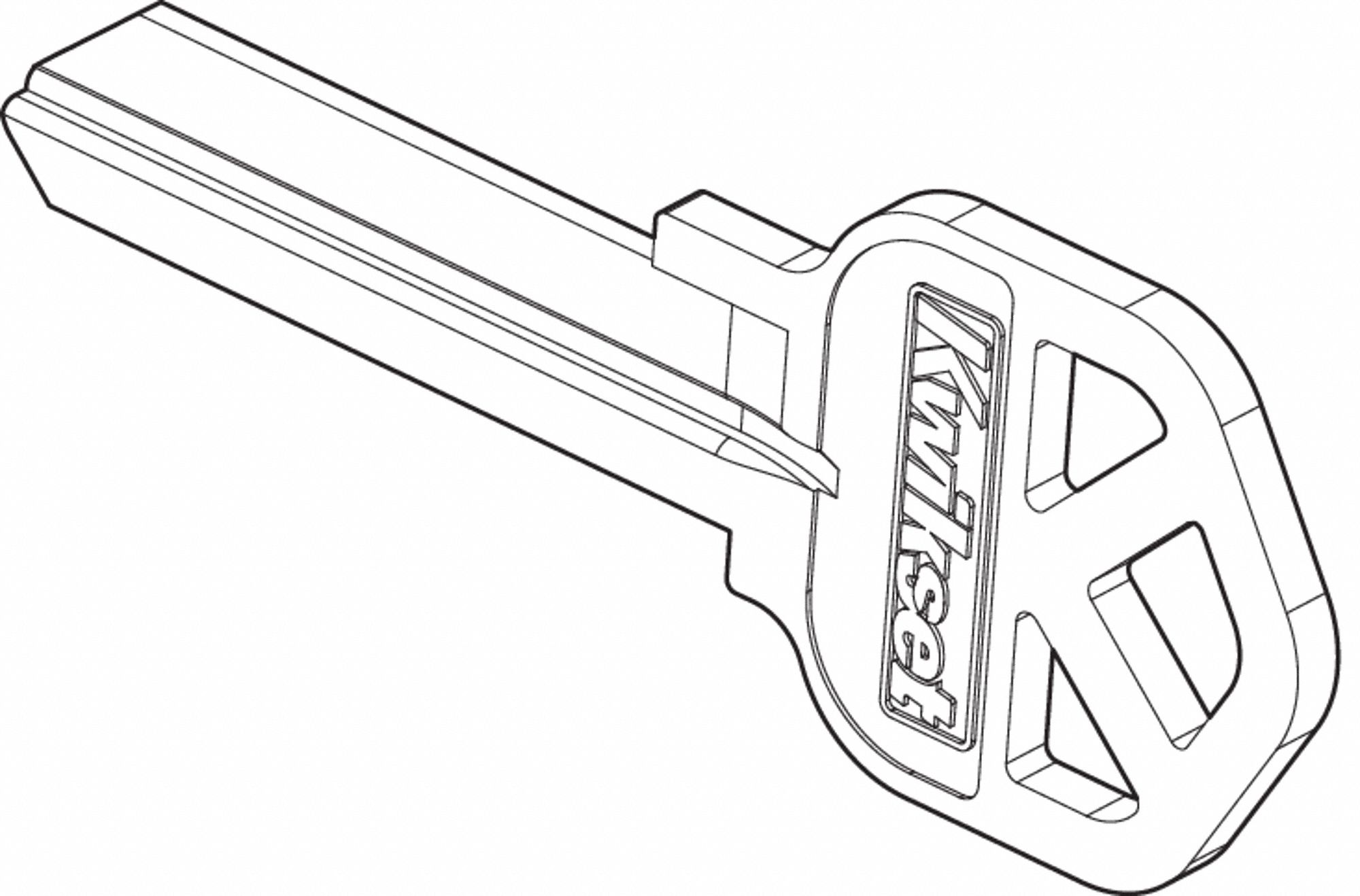 KWIKSET Key Blank, For Use With Entrance Locks, Standard, Steel ...