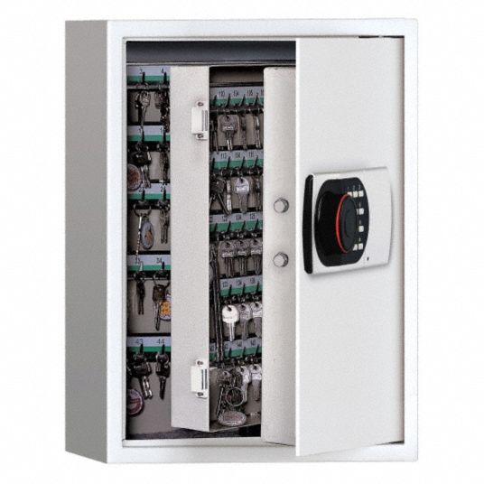 GRAINGER APPROVED Key Cabinet Digital Lock: 200 Key Capacity (Units), Key #  Plate/Steel Latch Lock