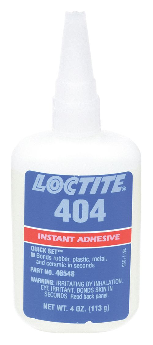 INSTANT ADHESIVE, 404, RUBBER, 4 FL OZ BOTTLE, CLEAR, THIN LIQUID, 50 G/L AND UNDER