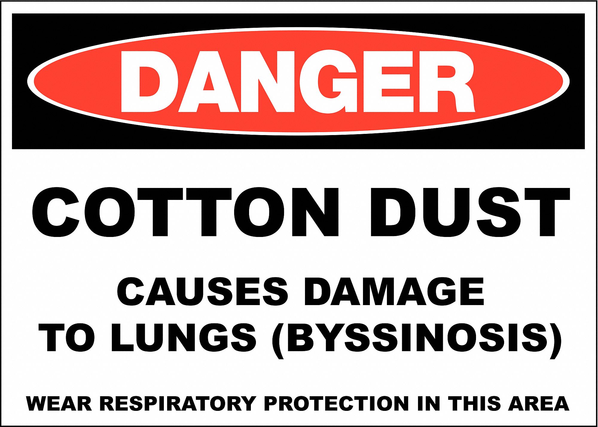 Danger Sign, 10 in x 14 in, Plastic