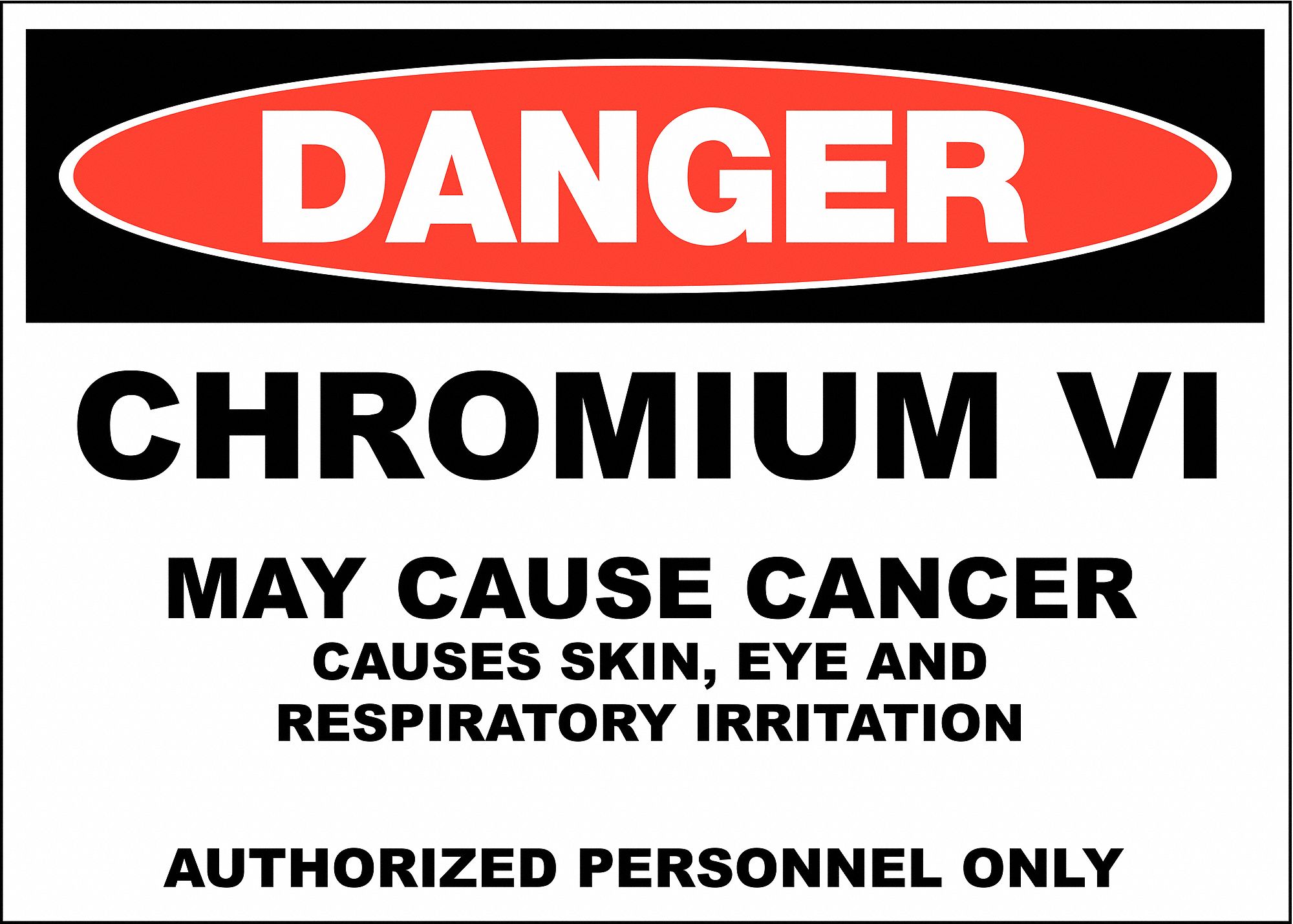 Danger Sign, 10 in x 14 in, Plastic