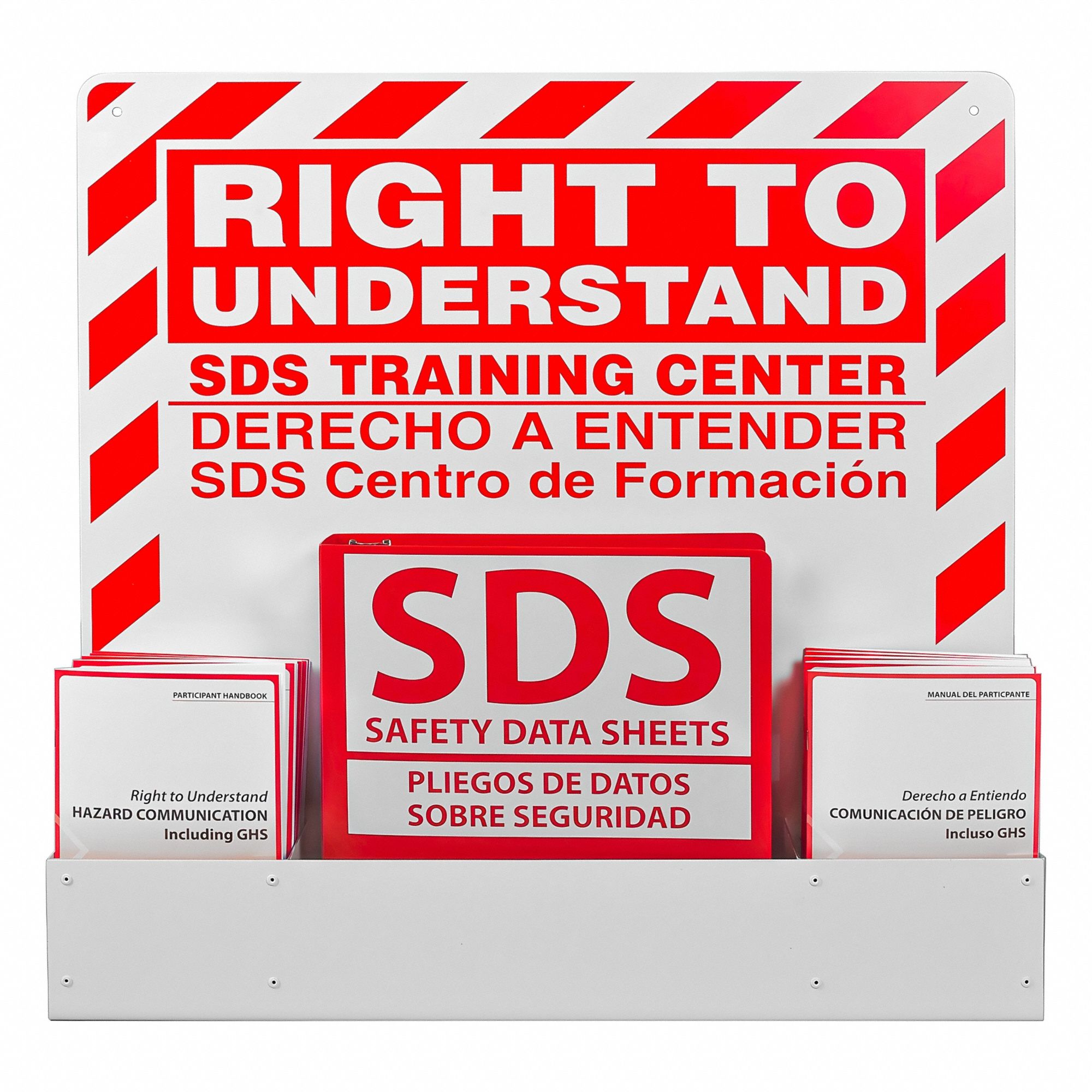 SDS Station: SDS Station, 23 1/4 in Overall Ht, 27 1/2 in Overall Wd, 4 3/4 in Overall Dp, Red/White