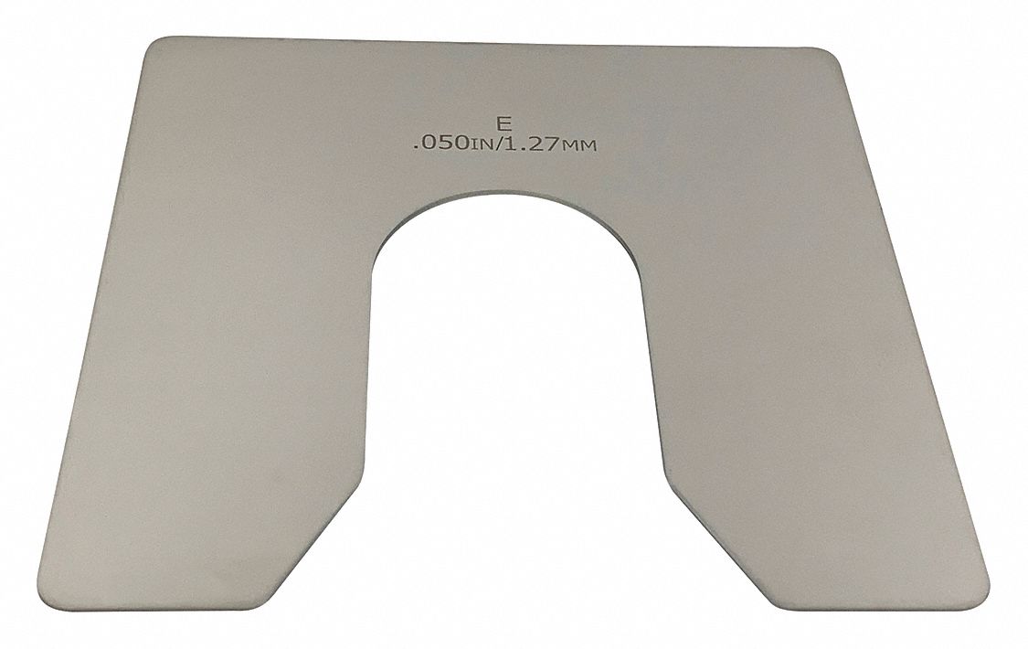 GRAINGER APPROVED Slotted Shim Stainless Steel, 0.05 in Shim Thick, E