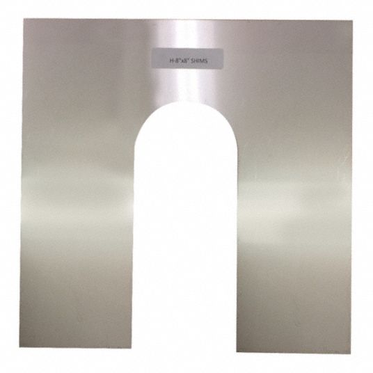 GRAINGER APPROVED Stainless Steel Slotted Shim, 0.001 in Thickness