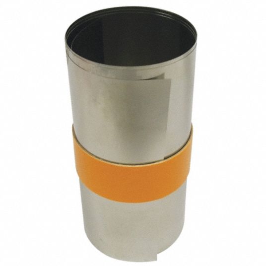 GRAINGER APPROVED Stainless Steel Shim Stock Roll, 302 Grade, 0.005 in Thickness, ±0.00025