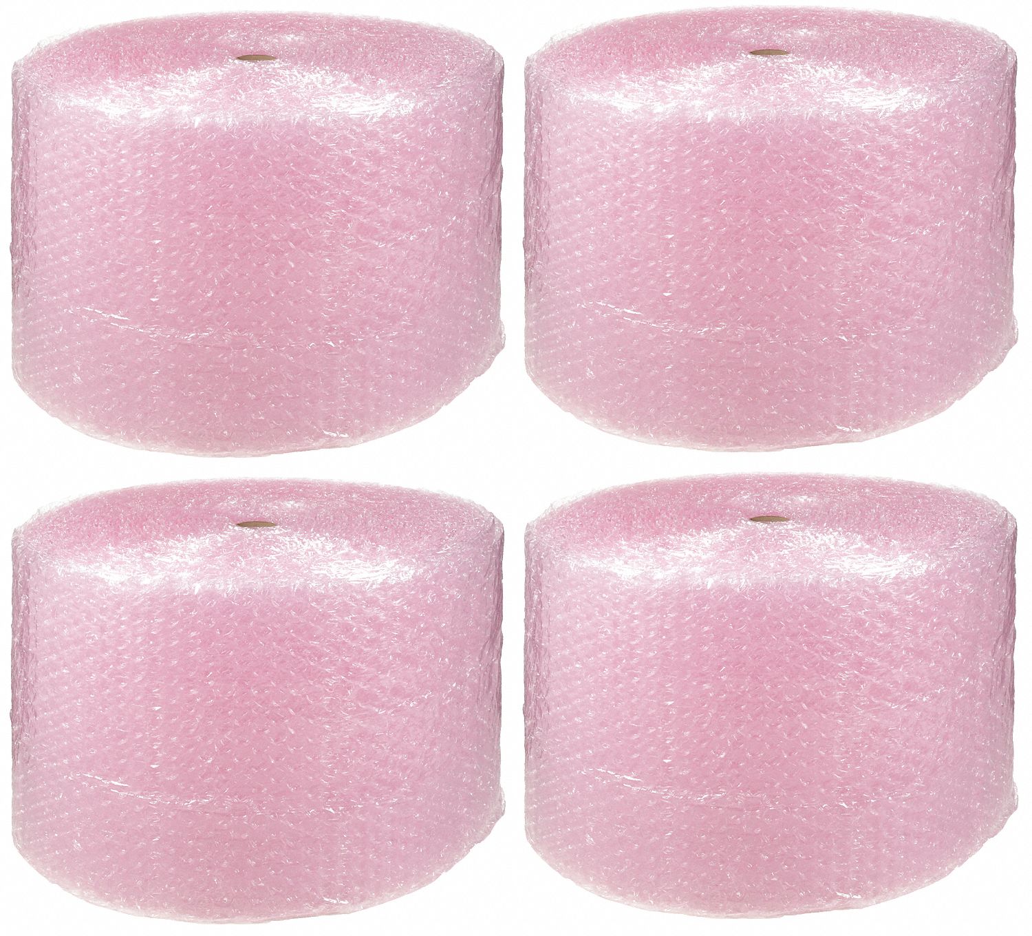 BUBBLE ROLLS, ½ IN BUBBLES, 12 IN ROLL W, 250 FT ROLL L, ANTI-STATIC, PERFORATED, 4 PK