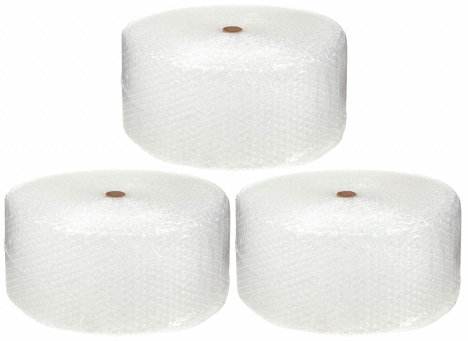 Bubble Rolls: 5/16 in Bubble Size, 16 in Roll Wd, 375 ft Roll Lg, Clear, 3 PK