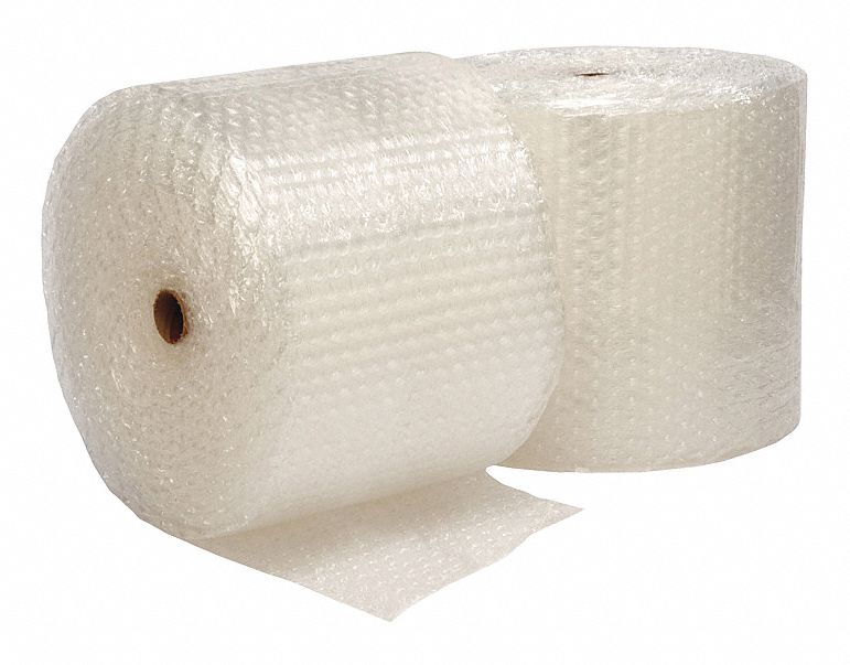GRAINGER APPROVED Bubble Rolls, NonPerforated, Roll Width 24 in, Roll