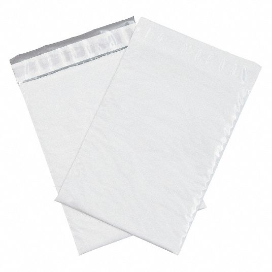 GRAINGER APPROVED Poly, Bubble, Poly Mailers, White, 6 3/8 in x 8 3/4