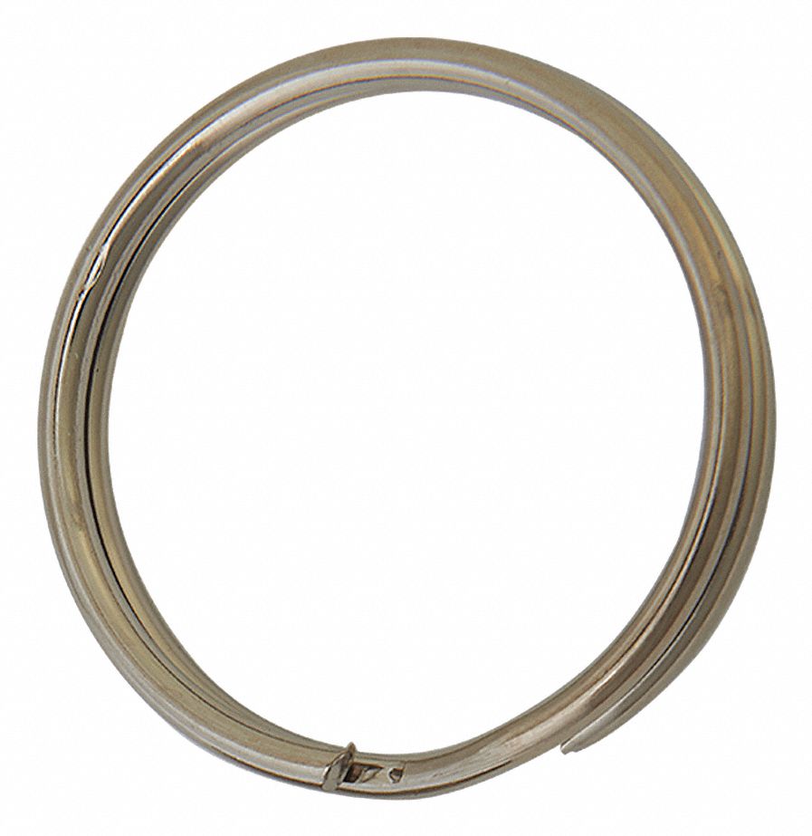 Split Key Ring 1-1/2 in Tempered Steel