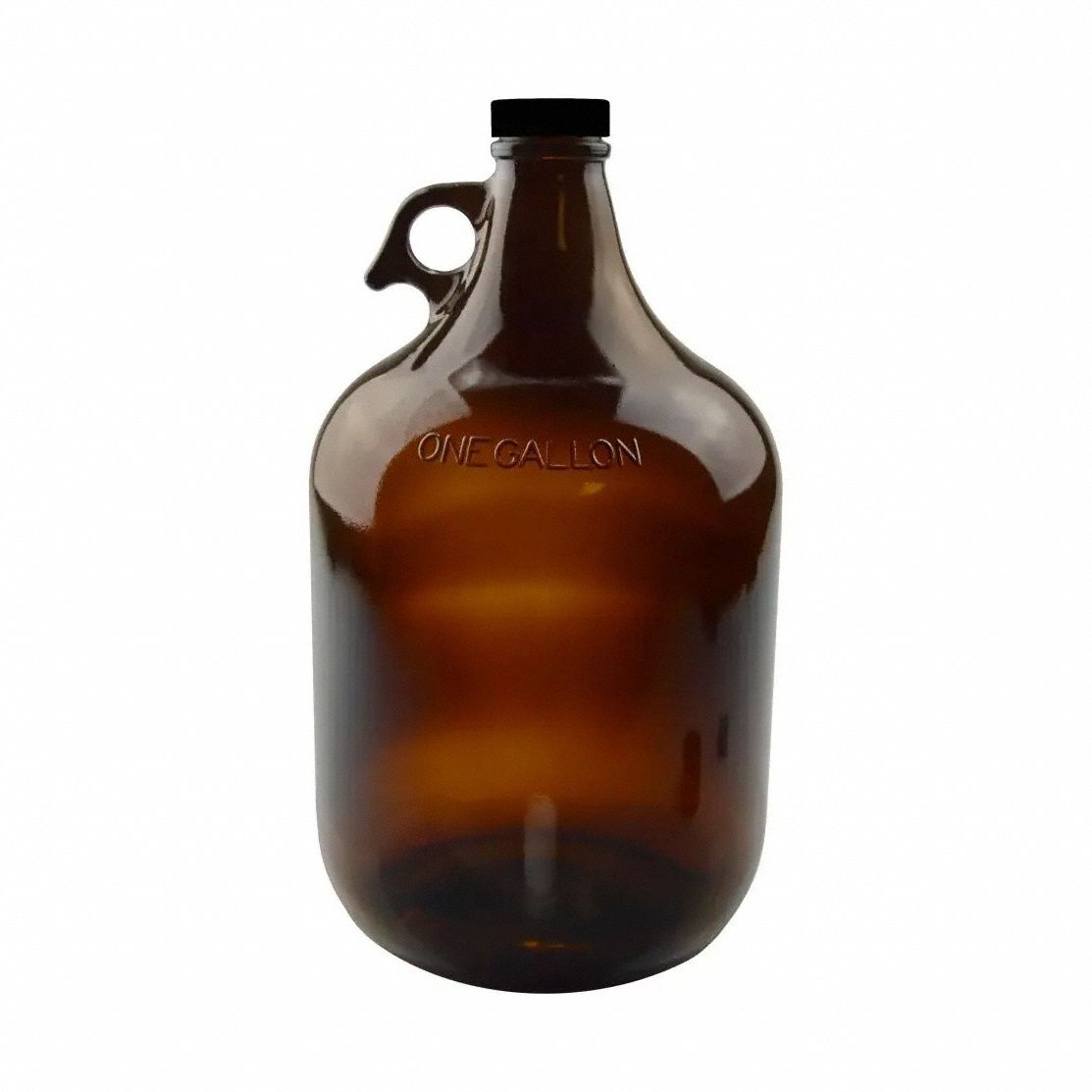 Jug: Glass, 3.79 L Capacity - Metric, 1 gal Capacity - English, Includes Closure, 165 mm Body Dia