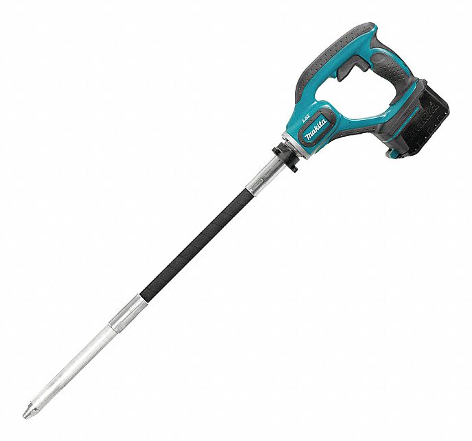 CONCRETE VIBRATOR, CORDLESS, 18V, 94½ FT SHAFT, 1 IN DIA, 12500 VPM, 105½ IN LENGTH