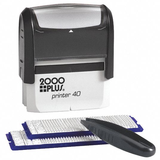 2000 Plus Custom Stamp Kit with Microban, 5 Lines, Black, 2 5/16 x 7/8